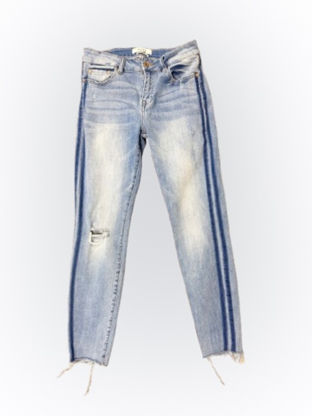 Pistola Women’s Size 28 Light Wash Distressed Raw Hem Cropped Skinny Jeans